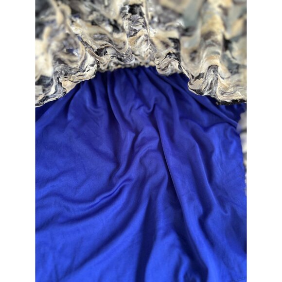 Anthropologie Pins And Needles Womens L Dress Black Blue Lace Sleeveless Mini - Picture 4 of 14